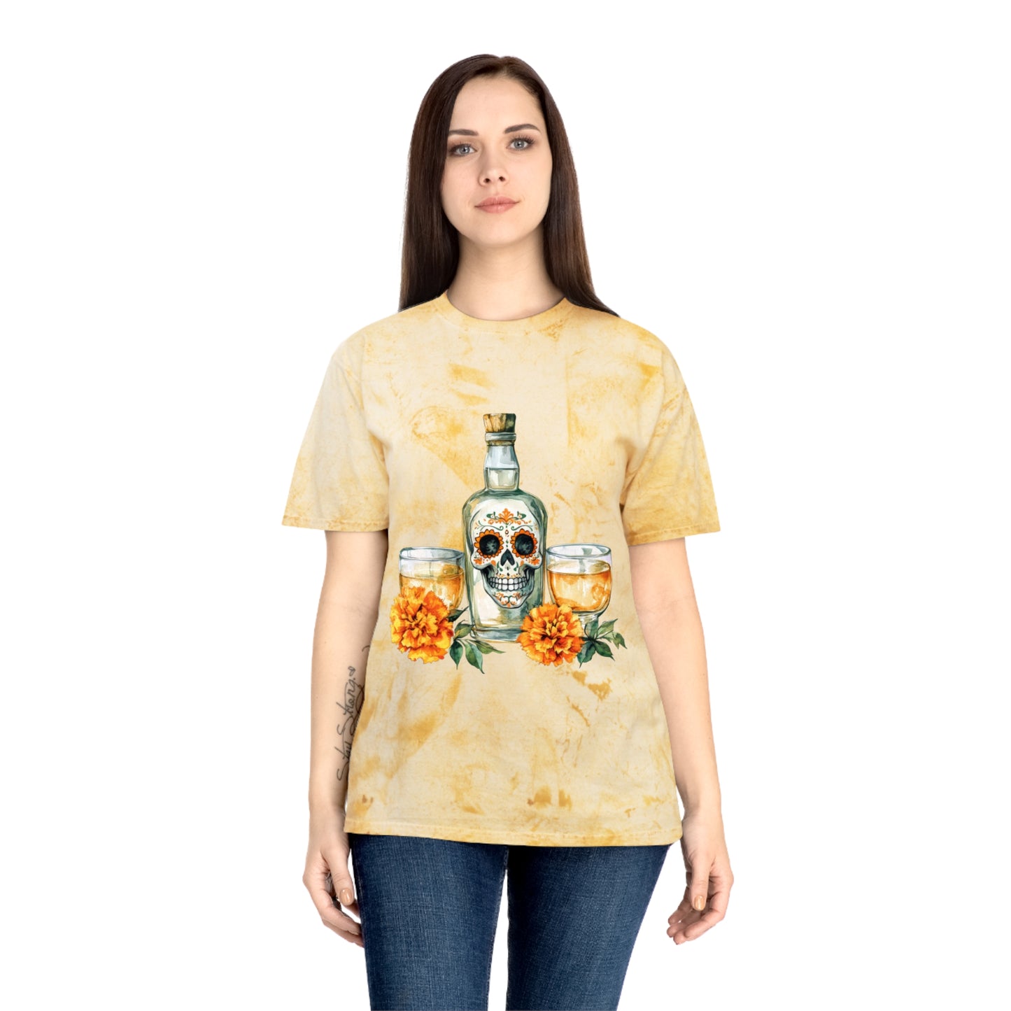Colorful Day of the Dead T-Shirt, Unisex Tee for Celebrations, Festive Apparel, Halloween, Dia de los Muertos, Casual Wear