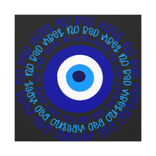 Blue and Black Eye Print for Living Room, Bedroom, Office - Stretched Matte Canvas, 1 25" - Home Decor, Wall Decor,