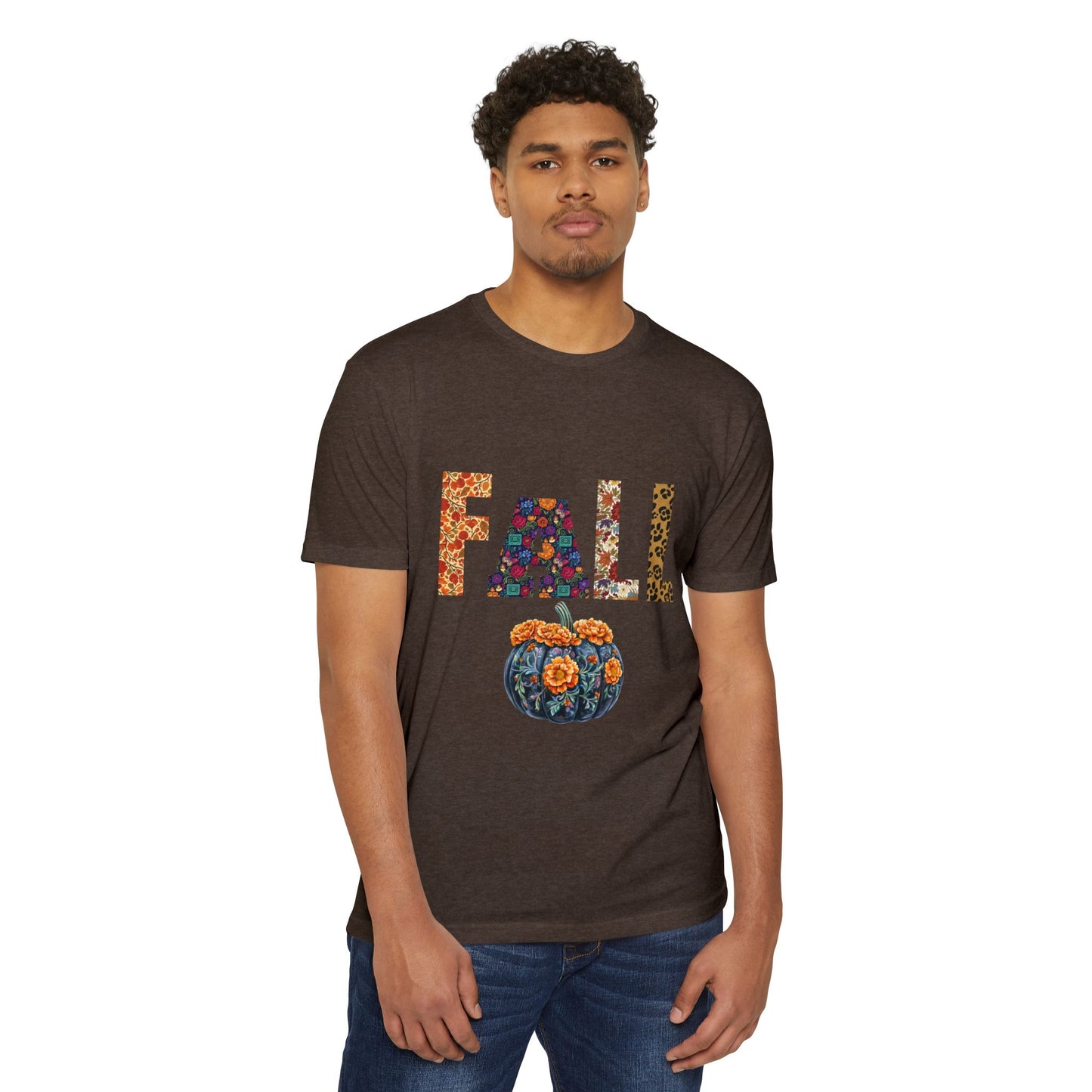 Fall Floral Unisex T-Shirt, Autumn Tee, Seasonal Gift, Cozy Casual Wear, Thanksgiving Apparel