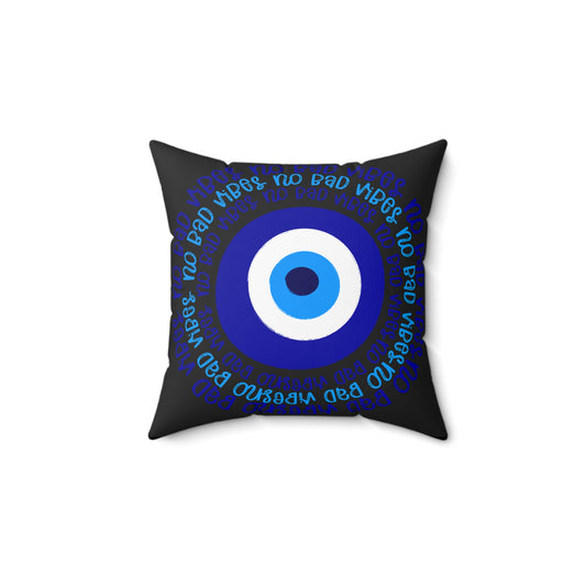 No Bad Vibes Protection Pillow, Gift, Home Decor, Throw Pillow, Cozy Cushion, Living Room Accessory, Family Room Pillow