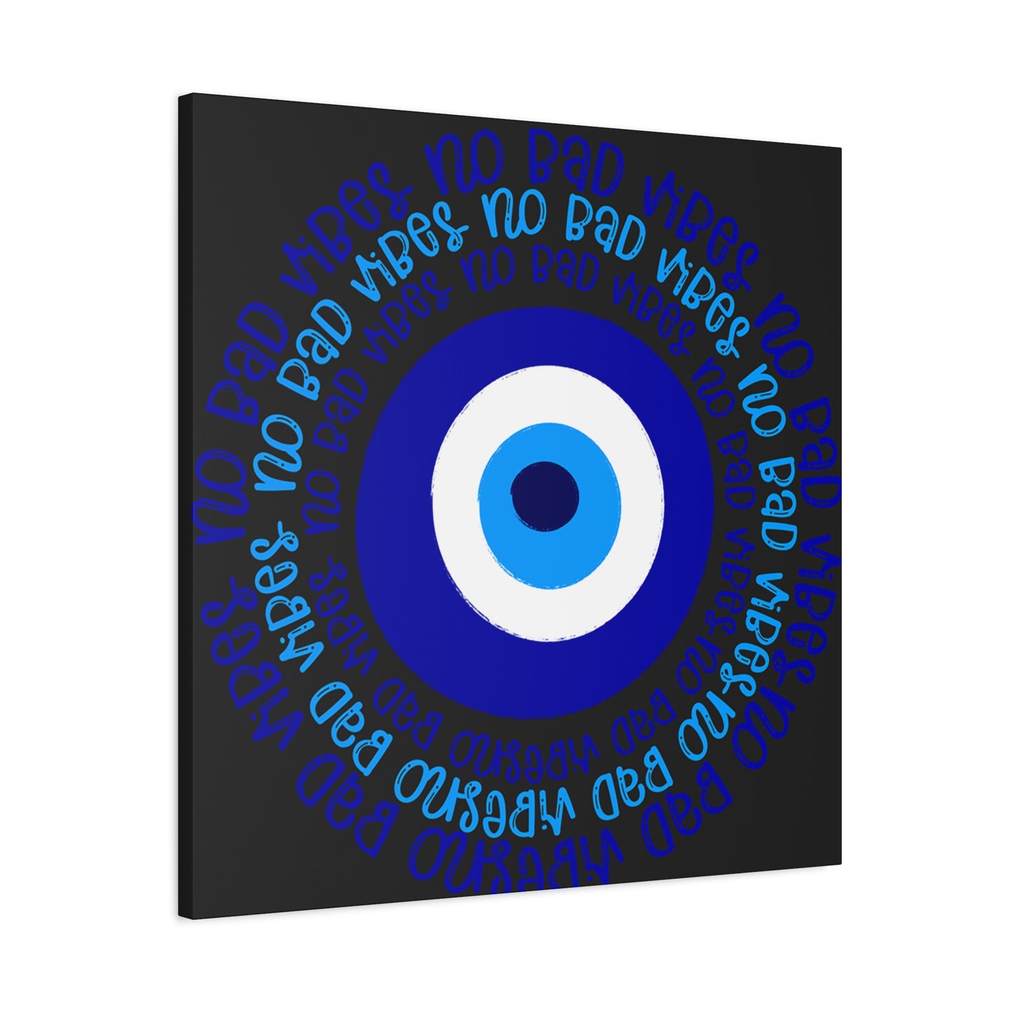Blue and Black Eye Print for Living Room, Bedroom, Office - Stretched Matte Canvas, 1 25" - Home Decor, Wall Decor,