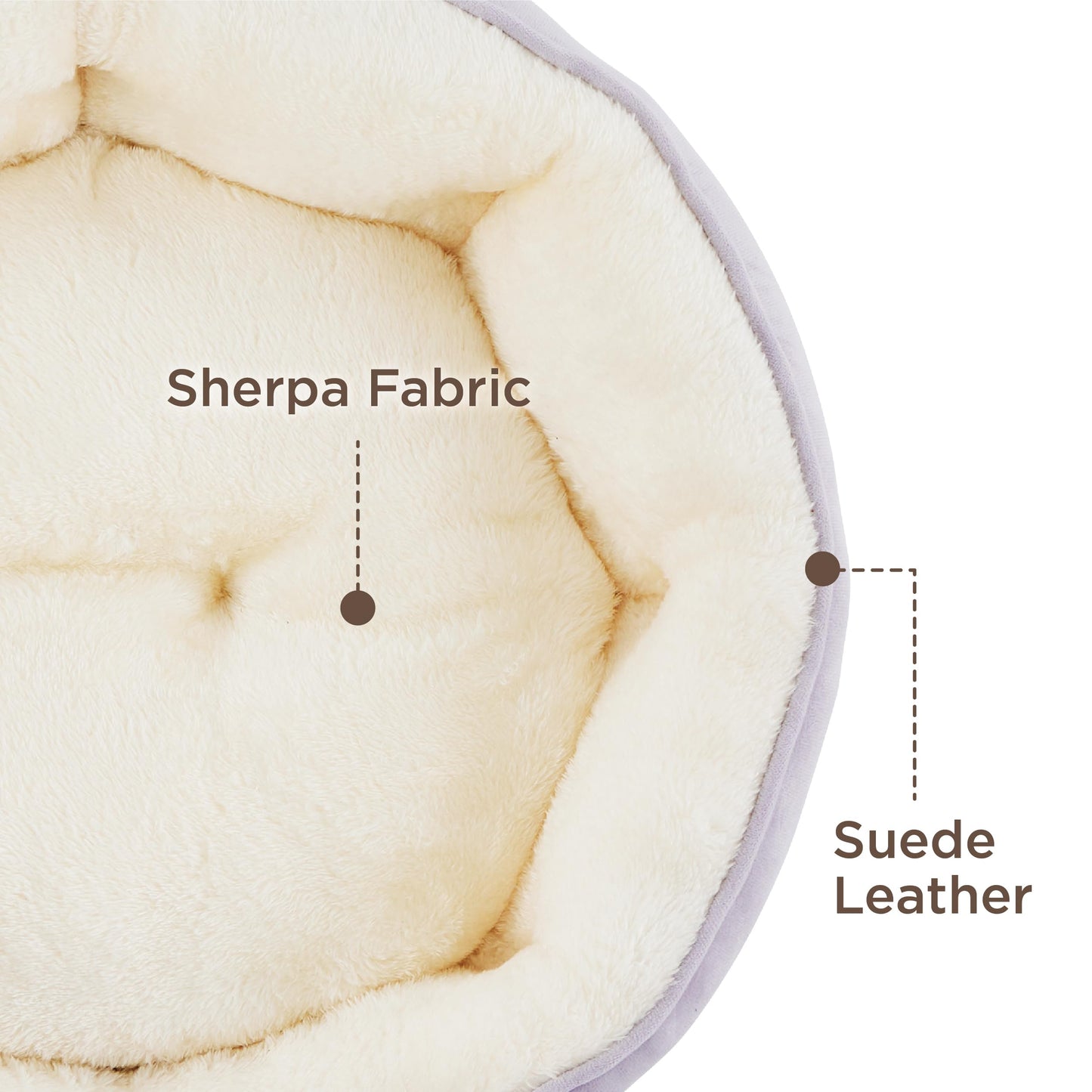 Bedsure Dog Beds for Small Dogs - Round Cat Beds for Indoor Cats, Washable Pet Bed for Puppy and Kitten with Slip-Resistant Bottom, 25 Inches, Sachet Pink