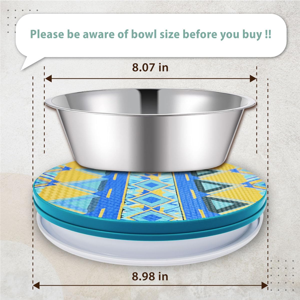 SoulThink® Ant Proof Cat Dog Bowl Tray - New Innovation Anti Ant Pet Food Dish Indoor No Chemical No Water Needed Different from Traditional Ant Trap (Turquoise Green)