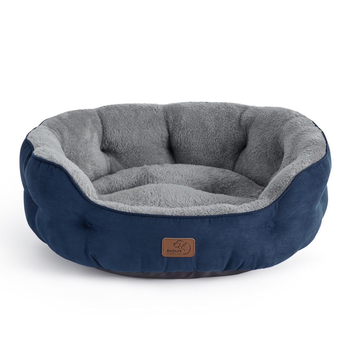 Bedsure Dog Beds for Small Dogs - Round Cat Beds for Indoor Cats, Washable Pet Bed for Puppy and Kitten with Slip-Resistant Bottom, 25 Inches, Sachet Pink