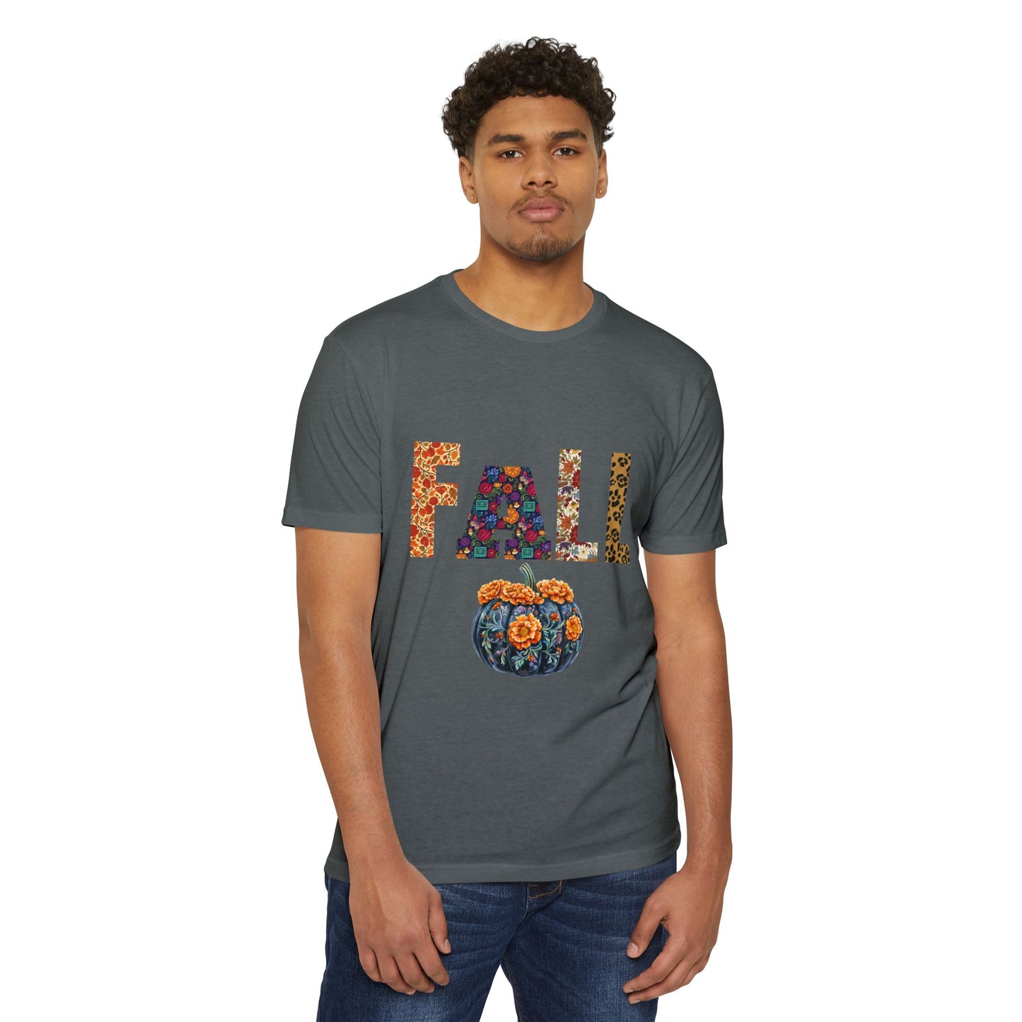 Fall Floral Unisex T-Shirt, Autumn Tee, Seasonal Gift, Cozy Casual Wear, Thanksgiving Apparel
