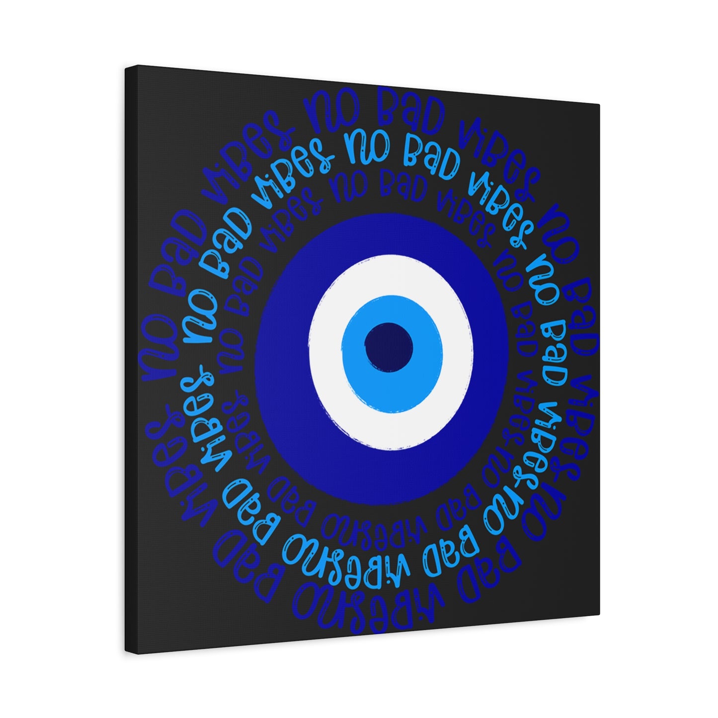 Blue and Black Eye Print for Living Room, Bedroom, Office - Stretched Matte Canvas, 1 25" - Home Decor, Wall Decor,