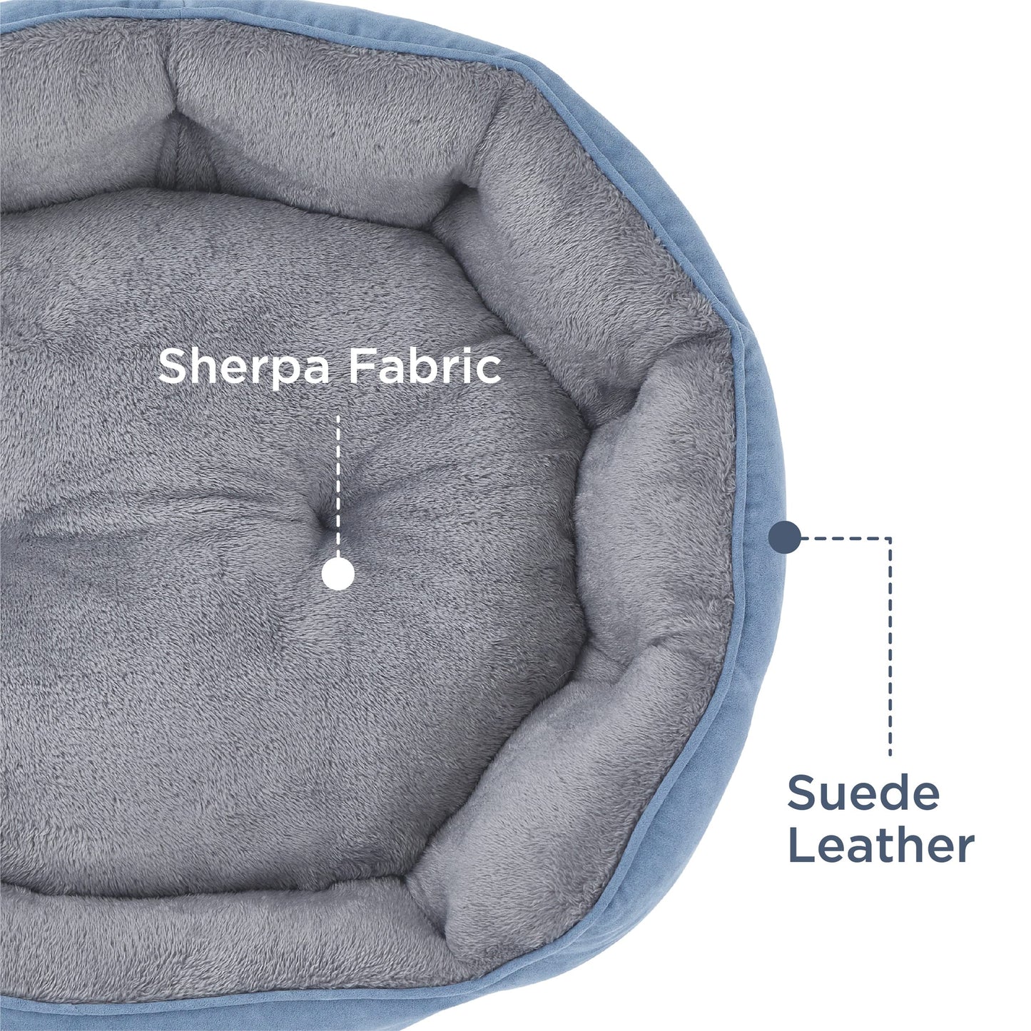 Bedsure Dog Beds for Small Dogs - Round Cat Beds for Indoor Cats, Washable Pet Bed for Puppy and Kitten with Slip-Resistant Bottom, 25 Inches, Sachet Pink
