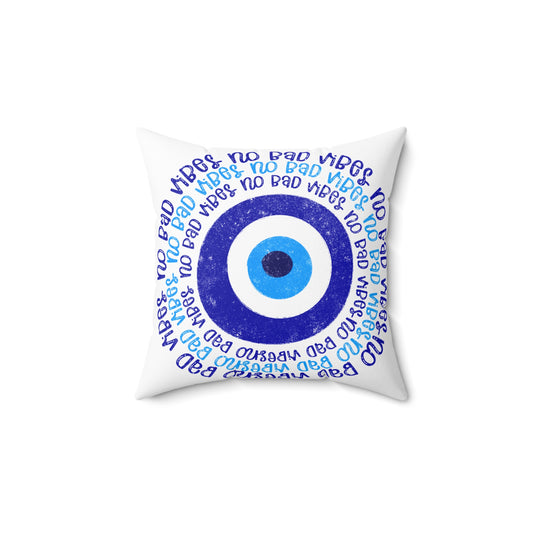 No Bad Vibes Protection Pillow, Gift, Home Decor, Throw Pillow, Cozy Cushion, Living Room Accessory, Family Room Pillow