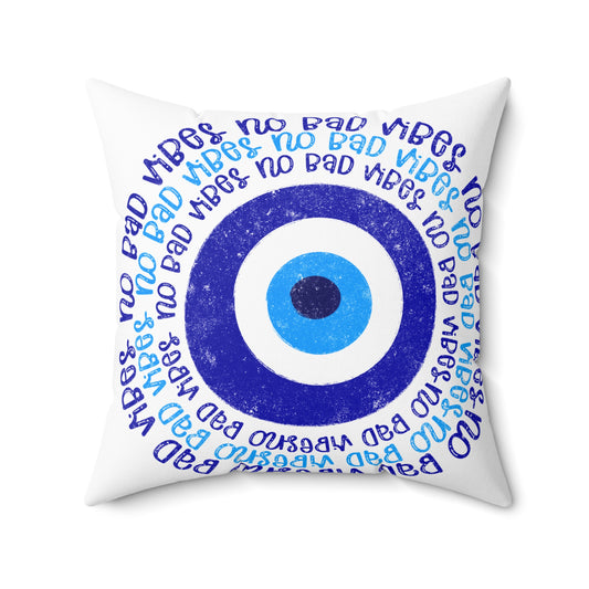 No Bad Vibes Protection Pillow, Gift, Home Decor, Throw Pillow, Cozy Cushion, Living Room Accessory, Family Room Pillow