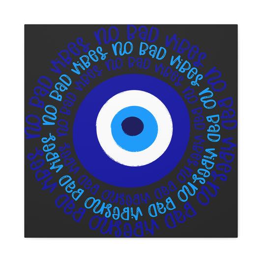 Blue and Black Eye Print for Living Room, Bedroom, Office - Stretched Matte Canvas, 1 25" - Home Decor, Wall Decor,