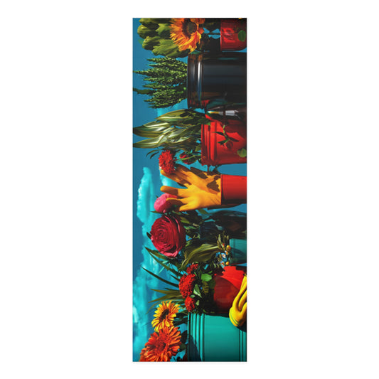 Vibrant Garden Flower Foam Yoga Mat for Comfortable & Stable Workouts, Anti-Slip Texture, Lightweight Design - Ideal for Yoga Enthusiasts