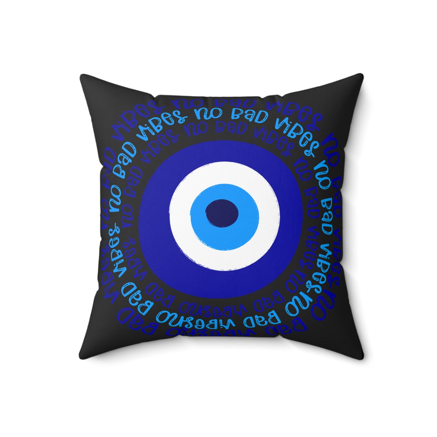No Bad Vibes Protection Pillow, Gift, Home Decor, Throw Pillow, Cozy Cushion, Living Room Accessory, Family Room Pillow